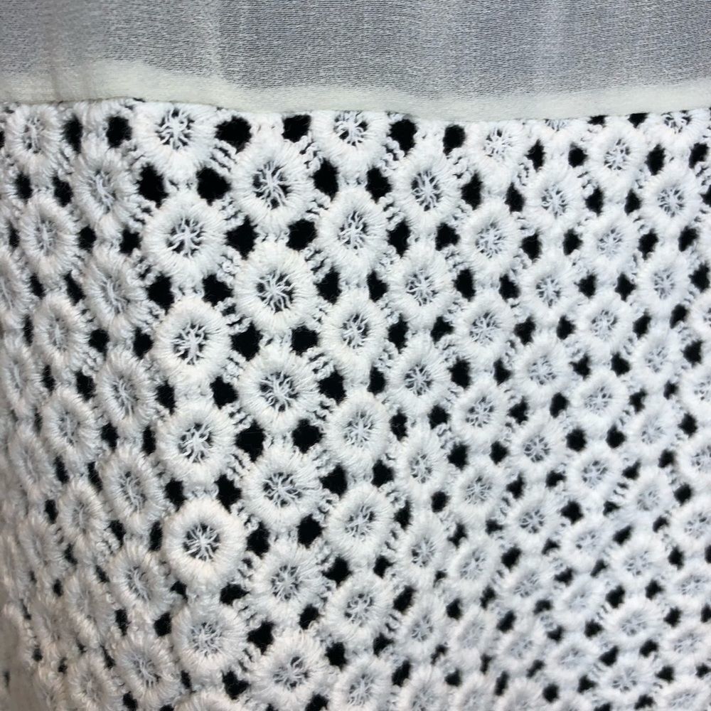 Forever Young sheer crocheted sleeveless cream top - Picture 4 of 10